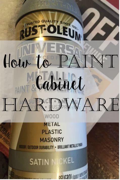 how to spray paint hardware